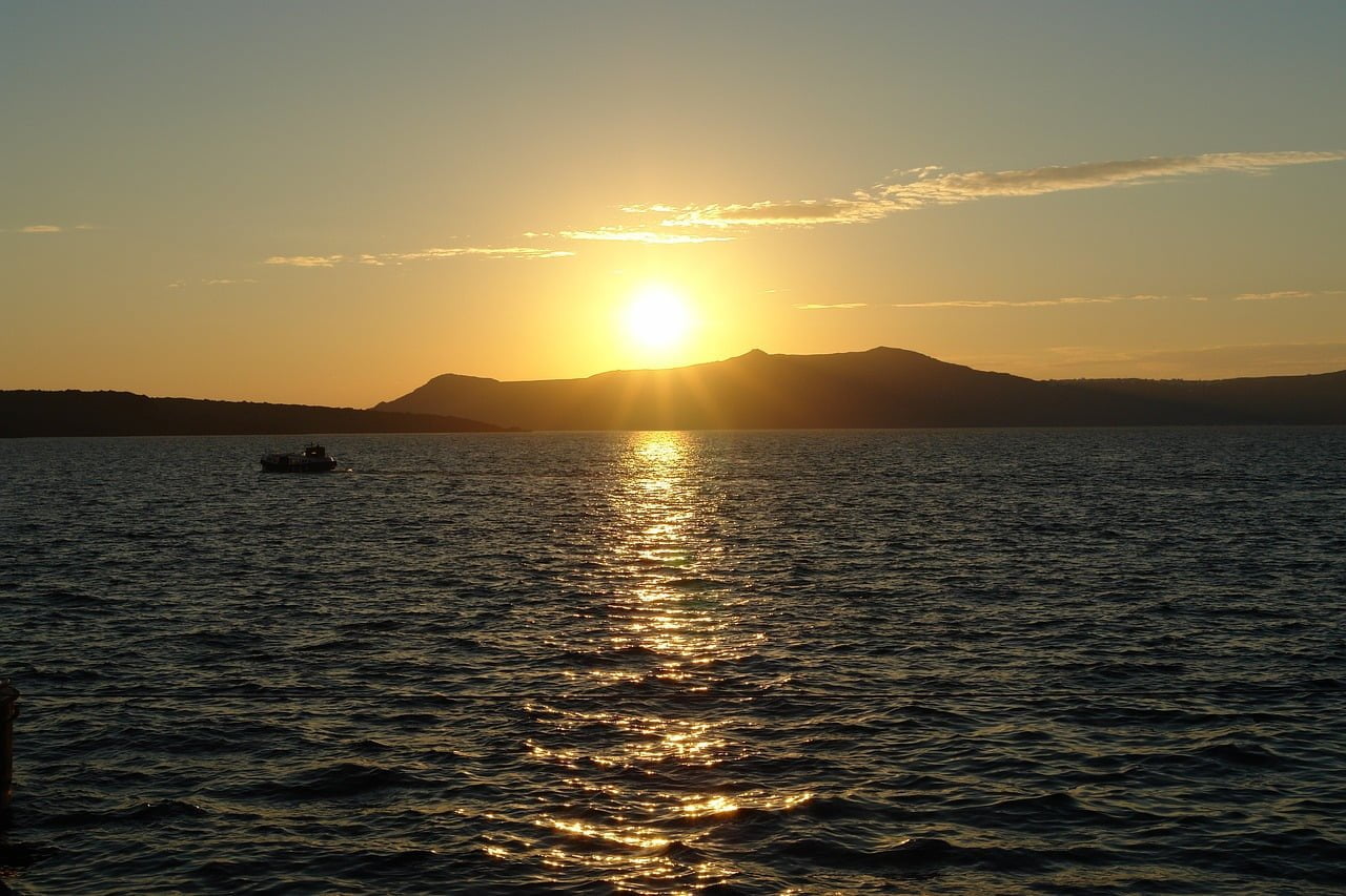 santorini, puesta de sol, grecia
