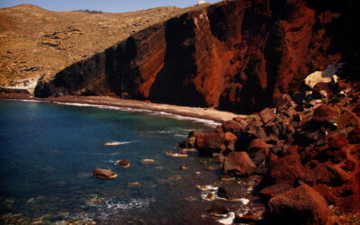 santorini red beach