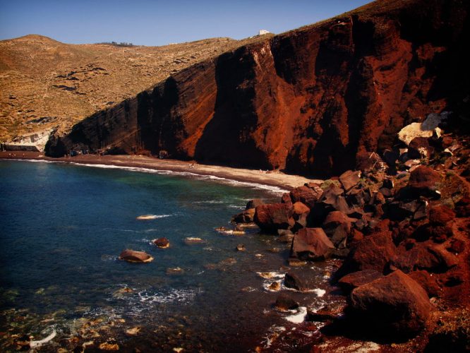 santorini red beach